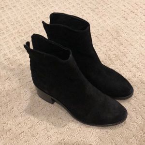 Black suede bootie